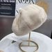 New Beret Pumpkin Fur Women's Raffia Style Winter Versatile Plush Hat For Women_viptrois.com