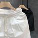 Men's Clothing Summer Stylish White Shorts Trendy Cool Light Luxury Casual Shorts Outer Wear Quick Drying Beach Pants_viptrois.com