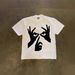 Vintage Heavyweight Cotton T-Shirt Oversized Fit Fingerprint Graphic Tee Summer Casual Streetwear for Men And Women_viptrois.com