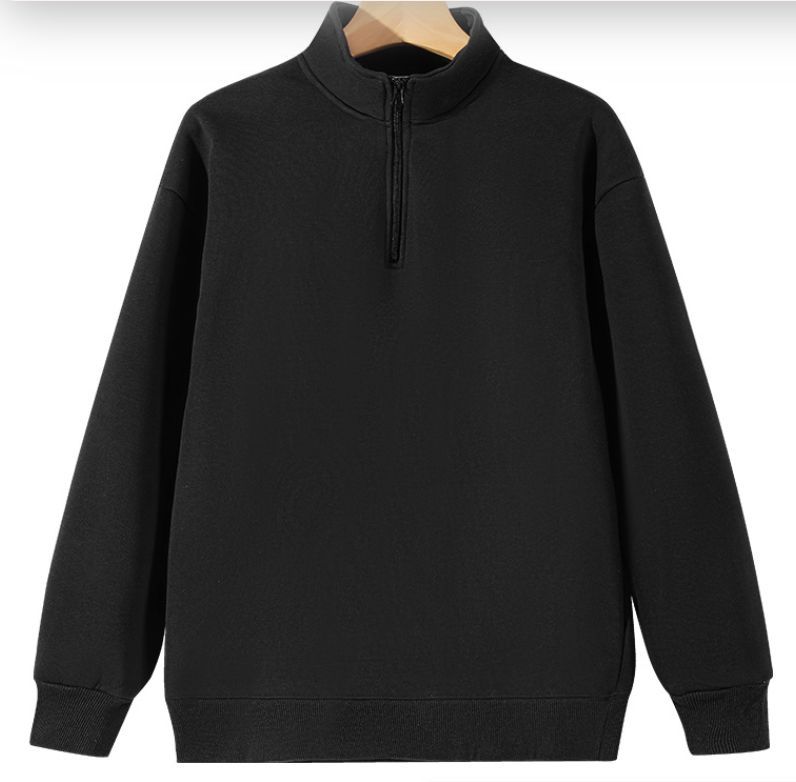 Half-zip Hoodie For Men In Autumn And Winter, Loose And Versatile Trendy Brand Men's Clothing, New Style Long-sleeved Top_viptrois.com