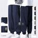 Men's Corduroy Cargo Pants – Relaxed Fit Multi-Pocket Streetwear Trousers With Adjustable Drawstring (Army Green, Light Grey, More)_viptrois.com