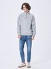 K Velvet Half Zip Hoodie, Loose Sweater, Long Sleeved, No Perm, Warm Men's Clothing_viptrois.com