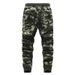 Men's Camouflage Cargo Jogger Pants - Fleece Lined, Washed Cotton, Slim Fit, Casual Streetwear For Winter_viptrois.com