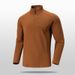 Men's Half-Zip Performance Shirt – Stylish Urban Layering For Business Casual & Outdoor (Black, Olive, Khaki, Sizing M-5XL)_viptrois.com