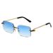 UV400 Frameless Sunglasses - Lightweight Metal Frame, Trendy Unisex Style (Anti-Glare Sun Protection)_viptrois.com