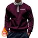 Pure Cross-Border Autumn Winter Stand Collar Half-Zip Color Block Pocket Fleece Loose Fit Men's Sweatshirt High-End Feel Top_viptrois.com