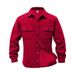 Men's Clothing European And American Autumn Men's Velvet Jacket Lapel Single Breasted Casual Solid Color Shirt Jacket Wear Resistant And Windproof_viptrois.com