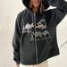 Men's Hip Hop Hoodie Punk Gothic Streetwear Zip Up Sweatshirt Y2K Harajuku Style Jacket For Urban Fashion_viptrois.com