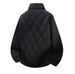 Men’s Vintage Fleece-Lined Jacket – Oversized Stand Collar Winter Coat, Polyester Padded, Zip-Up (Black, S-XXXL)_viptrois.com