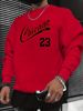 Men's Loose Casual Fashionable Chicago 23 Print Round Neck Long Sleeved Sweatshirt Suitable For Autumn And Winter Wear_viptrois.com