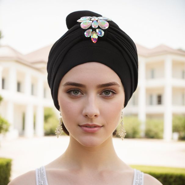 Muslim Space Laminated Wrinkled Diamond Laminated Toe Cap African Hat Indian Hat_viptrois.com