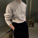 MYQ Half Turtleneck Pullover Men Winter Warm Base Shirt Korean Style Trendy Simple Casual Knitted Sweater_viptrois.com