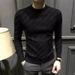Men's Clothing Light Luxury Jacquard Knitted Autumn And Winter High End Slim Fit Casual Round Neck Long Sleeve Bottoming Shirt_viptrois.com