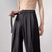 Men's Clothing Ice Silk Trousers Thin Shorts Straight Wide Leg Casual Long Trousers_viptrois.com