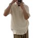 Men's Clothing Polo Shirt Lapel Short Sleeved Knitted Sweater Men's Hollow Summer Ice Silk Breathable Business Tide_viptrois.com