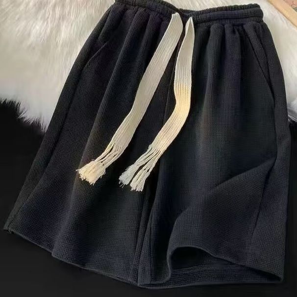 "Men's & Women's Waffle Knit Shorts - Summer Casual Lounge Shorts With Breathable Fabric, Loose Comfortable Elastic Waistband For Home Sizes M-5XL"_viptrois.com