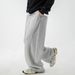 Side Stitching Design Straight Casual Pants Men's Autumn New Heavy Loose Drape Trousers Trendy Brand Sports Sweatpants_viptrois.com