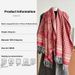 Korean-Style Cashmere-Like Scarf Wrap – Winter Shawl For Women (Plaid & Floral Print, Reversible Design, Soft & Warm, Fashionable Cape)_viptrois.com