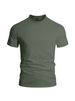 2026 Men's Solid Color Round-neck Quick-Dry Shirt Breathable Elasticated Casual Sports Large-Sized Short-Sleeved T-Shirt_viptrois.com