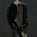Unisex Autumn Couple Hoodie Long Sleeve Waffle Knit Pullover Loose Fit Casual T-Shirt (Black, Light Grey, Beige)_viptrois.com