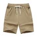 Men's Summer Nylon Ice Silk Loose Fit Shorts Cool Breathable Casual Sports mid Waist with Zipper Pockets_viptrois.com