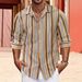 Men's Clothing Spring And Autumn New Style Fast Sale Cotton And Linen Single Breasted Men's Lapel Long Sleeved Shirt_viptrois.com