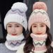 2PCS Winter Frauen Plüsch Samt Hüte Hals Wärmer Hut Schal Set Mützen Radfahren Winddicht Hut Im Freien Ohr Schutz_viptrois.com