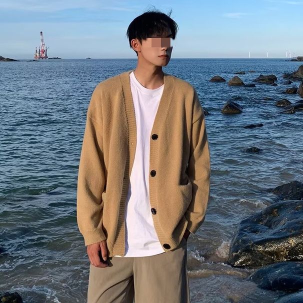 Artistic And Minimalist Cardigan Knitted Sweater For Men And Women, Versatile And Trendy Fashion Jacket_viptrois.com