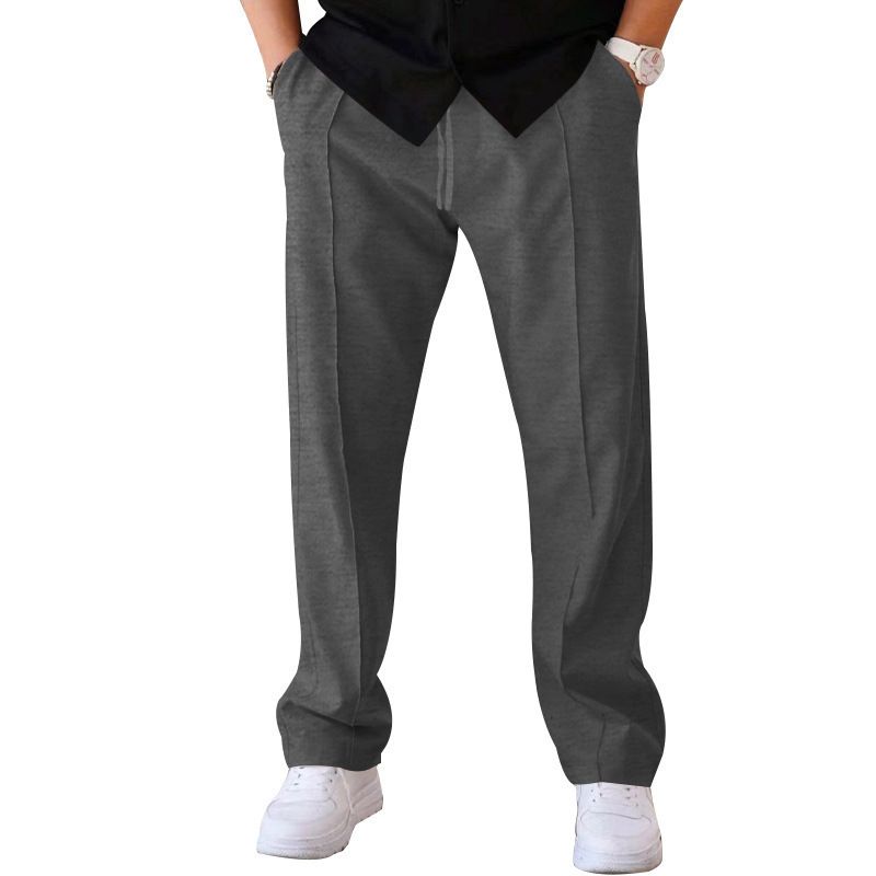 Men's Clothing New European And American Straight Men's Pants Spring And Autumn Loose Sports Casual Trousers American Terry Straight Pants_viptrois.com