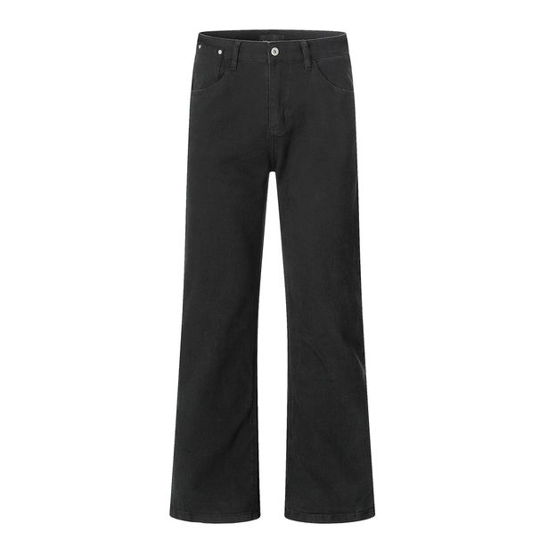 American Style Loose Flared Jeans For Men, Vibe Hippie Trendy Brand, Unique Pocket Design, Casual Long Pants_viptrois.com