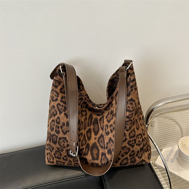 Women's Bag Leopard Print Fashion Bag Autumn And Winter Retro Shoulder Messenger Bag Popular Commuting Large Capacity Tote Bag_viptrois.com