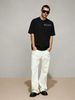 Minimal Streetwear Loose Fit Geometric Letter Graphic Cotton T-Shirt Men's Casual Versatile Top_viptrois.com