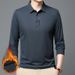 Nordmann Live Cross-Border Wholesale Middle-Aged Men's Long Sleeve T-Shirt Polo Autumn Winter Fleece Lined Thickened Warm Dad_viptrois.com