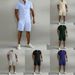 Men's Polo Casual Loose Short Sleeve Shorts Tracksuit_viptrois.com