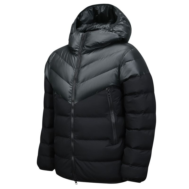 Men's Slim Fit Hooded Puffer Jacket – 11 Trendy Colors (Lightweight Polyester, Zipper Front, Streetwear Essential)_viptrois.com