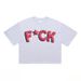 Autumn American Style Abstract Letter Print Sleeve T-Shirt Unisex Loose Drop Shoulder Versatile Short Top_viptrois.com