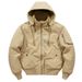 Men's Clothing Autumn And Winter Air Flight Jacket Light Version Pure Cotton Washed Casual Large Size Workwear Flight Cotton Coat Detachable Hood_viptrois.com