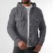 Men's Fleece Hooded Jacket – Winter Warm Button-Up Outerwear, Casual Plaid Zip-Front Coat With Multiple Fastenings_viptrois.com