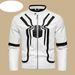 Men's Clothing New Men's Leather Motorcycle Jacket Art Embroidery Contrast Color Men's PU Leather Jacket Black And White Color Matching_viptrois.com