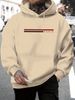 Men's Autumn And Winter Casual Fashionable Loose Hooded Sweatshirt Paris Letter Printed Warm Long Sleeved Pullover_viptrois.com