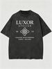 Heavyweight 230g Washed Geometric Knot Printed T-Shirt Men's Urban Streetwear Tee_viptrois.com