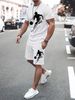 Men's 2-Pack T-Shirt Set 3D Print Short Sleeve Tees Casual Summer Daily Wear Cotton Blend Fashion Top_viptrois.com