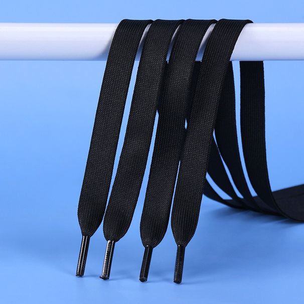 Shoe Accessories shoelaces men and women's small white shoelaces widened flat shoelaces black and white_viptrois.com