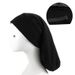 Large size women's long tail sleeping cap double layer satin pullover hat elastic elastic adjustable hat hot selling_viptrois.com