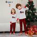 Christmas tree car plaid Christmas family print home clothing pajamas_viptrois.com