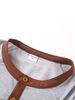 Men's Clothing Tactical Long Sleeved T Shirt Button Long Sleeved V Neck Color Matching Casual Pleated Henry Shirt_viptrois.com