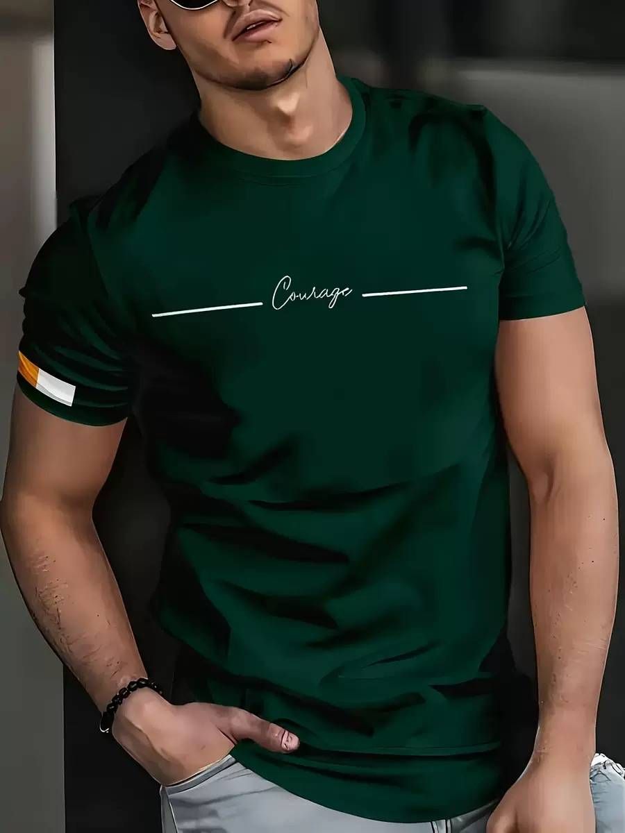 2025 Summer Men's T-shirt Sportswear Simple Short-sleeved Shirt_viptrois.com