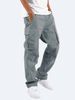 Men's Sports Solid Color Drawstring Long Pants For Foreign Trade_viptrois.com