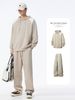 Men's Raglan Sleeve Color Block Hoodie And Joggers Set, Loose Fit Streetwear Tracksuit Hong Kong Style Sportswear For Casual Wear_viptrois.com