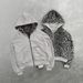 Leopard Print Double-sided Zip-up Hoodie, Super Warm Pullover, Unisex Streetwear_viptrois.com